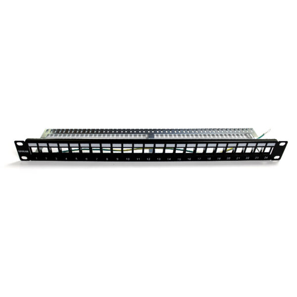 24Ports STP Empty Patch Panel 3M size keystone jack.