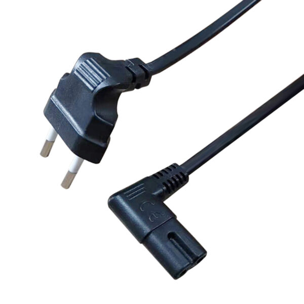 European 2pin plug to C7 power cord - right angle