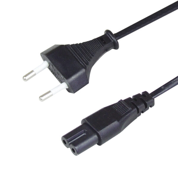 European 2pin plug to C7 power cord