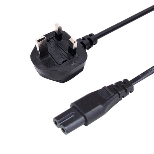 UK 3pin plug to C7 power cord