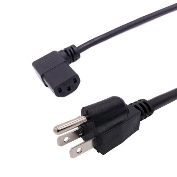 USA 3pin plug to AC Power Cord - right angle