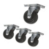 Heavy Duty Casters Wheels Set For Floor Racks & Cabinets - Image 2